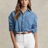 Blue Women’s Ralph Lauren Oversize Denim Shirts Blue Women’s Ralph Lauren Oversize Denim Shirts