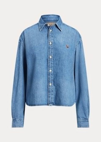 Blue Women’s Ralph Lauren Oversize Denim Shirts Blue Women’s Ralph Lauren Oversize Denim Shirts