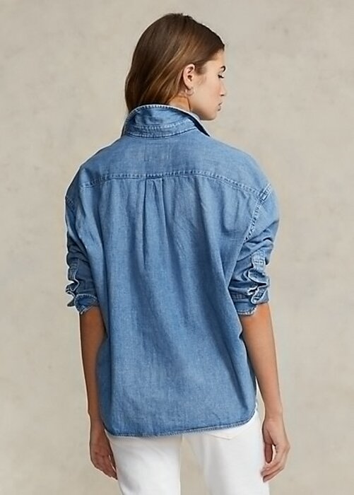 Blue Women’s Ralph Lauren Oversize Denim Shirts Blue Women’s Ralph Lauren Oversize Denim Shirts
