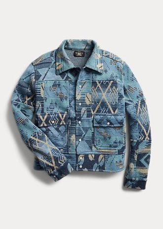 Blue Women’s Ralph Lauren Patchwork Sweater Jackets