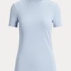 Blue Women’s Ralph Lauren Stretch Cotton T Shirts Blue Women’s Ralph Lauren Stretch Cotton T Shirts