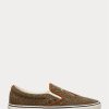 Brown / Brown Men’s Ralph Lauren Keaton Tweed Slip-On Sneakers Brown / Brown Men’s Ralph Lauren Keaton Tweed Slip-On Sneakers