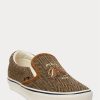 Brown / Brown Men’s Ralph Lauren Keaton Tweed Slip-On Sneakers Brown / Brown Men’s Ralph Lauren Keaton Tweed Slip-On Sneakers