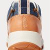 Brown / Indigo Men’s Ralph Lauren Harmon Leather & Denim Sneakers Brown / Indigo Men’s Ralph Lauren Harmon Leather & Denim Sneakers