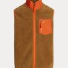 Brown Men’s Ralph Lauren Bonded Pile Fleece Vest Brown Men’s Ralph Lauren Bonded Pile Fleece Vest