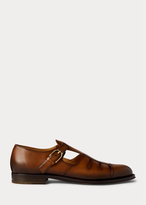 Brown Men’s Ralph Lauren Burnished Calfskin Fisherman Dress Shoes Brown Men’s Ralph Lauren Burnished Calfskin Fisherman Dress Shoes