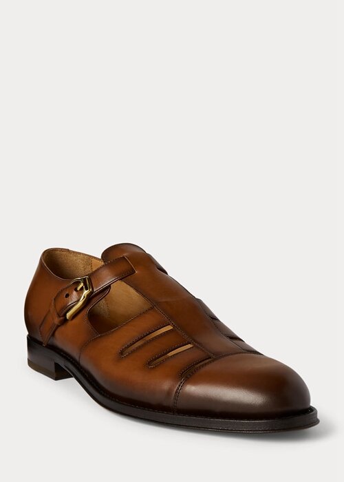 Brown Men’s Ralph Lauren Burnished Calfskin Fisherman Dress Shoes Brown Men’s Ralph Lauren Burnished Calfskin Fisherman Dress Shoes