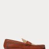 Brown Men’s Ralph Lauren Chalmers Calfskin & Canvas Penny Loafers Brown Men’s Ralph Lauren Chalmers Calfskin & Canvas Penny Loafers