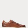 Brown Men’s Ralph Lauren Court Leather Sneakers Brown Men’s Ralph Lauren Court Leather Sneakers