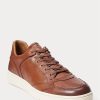 Brown Men’s Ralph Lauren Court Leather Sneakers Brown Men’s Ralph Lauren Court Leather Sneakers