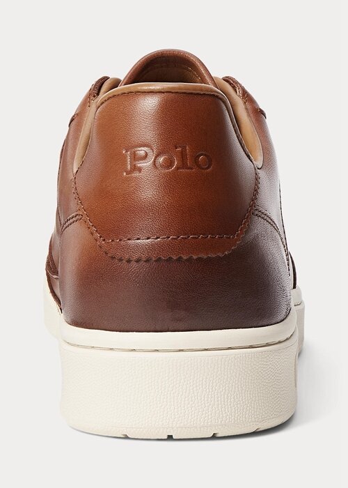 Brown Men’s Ralph Lauren Court Leather Sneakers Brown Men’s Ralph Lauren Court Leather Sneakers