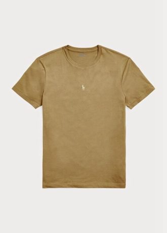 Brown Men’s Ralph Lauren Custom Slim Fit Crewneck  T Shirts