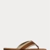 Brown Men’s Ralph Lauren Grosgrain-Trim Suede Flip Flops Brown Men’s Ralph Lauren Grosgrain-Trim Suede Flip Flops