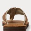 Brown Men’s Ralph Lauren Grosgrain-Trim Suede Flip Flops Brown Men’s Ralph Lauren Grosgrain-Trim Suede Flip Flops