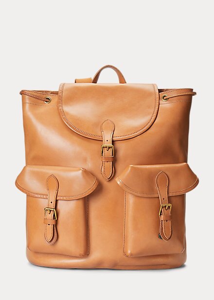 Brown Men’s Ralph Lauren Heritage Leather Backpacks Brown Men’s Ralph Lauren Heritage Leather Backpacks
