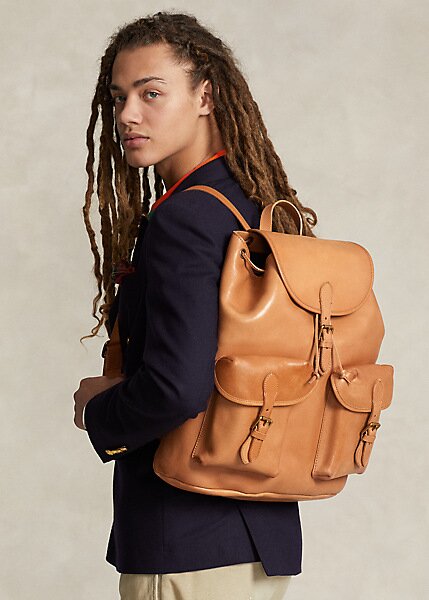 Brown Men’s Ralph Lauren Heritage Leather Backpacks Brown Men’s Ralph Lauren Heritage Leather Backpacks