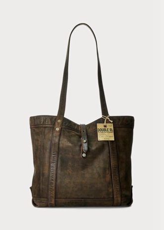 Brown Men’s Ralph Lauren Leather Tote Bags