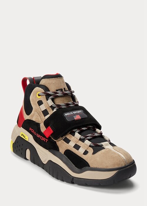 Brown Men’s Ralph Lauren PS100 High-Top Sneakers Brown Men’s Ralph Lauren PS100 High-Top Sneakers