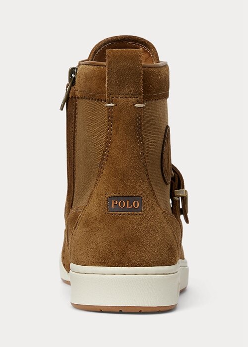 Brown Men’s Ralph Lauren Ranger Nubuck & Canvas Sneakers Brown Men’s Ralph Lauren Ranger Nubuck & Canvas Sneakers