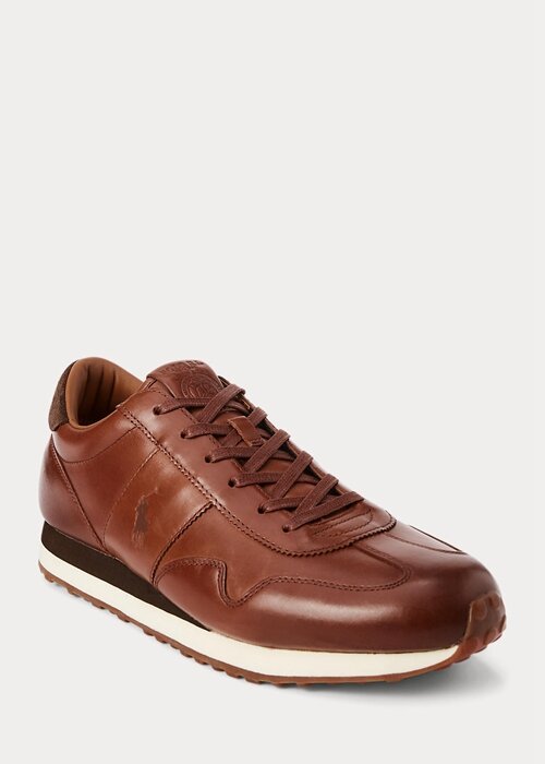 Brown Men’s Ralph Lauren Train 85 Leather Sneakers Brown Men’s Ralph Lauren Train 85 Leather Sneakers