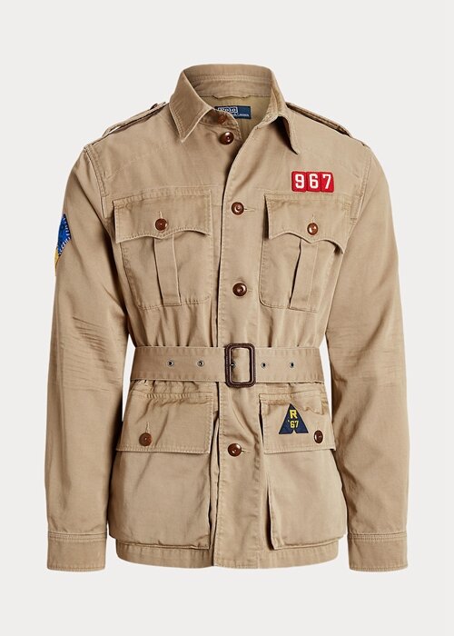 Brown Men’s Ralph Lauren Twill Belted Jackets Brown Men’s Ralph Lauren Twill Belted Jackets