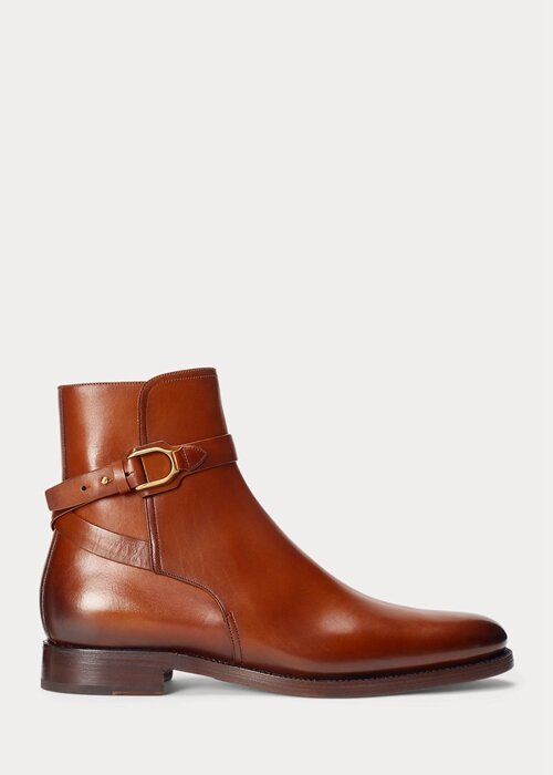 Brown Men’s Ralph Lauren Welington Burnished Calfskin Boots Brown Men’s Ralph Lauren Welington Burnished Calfskin Boots