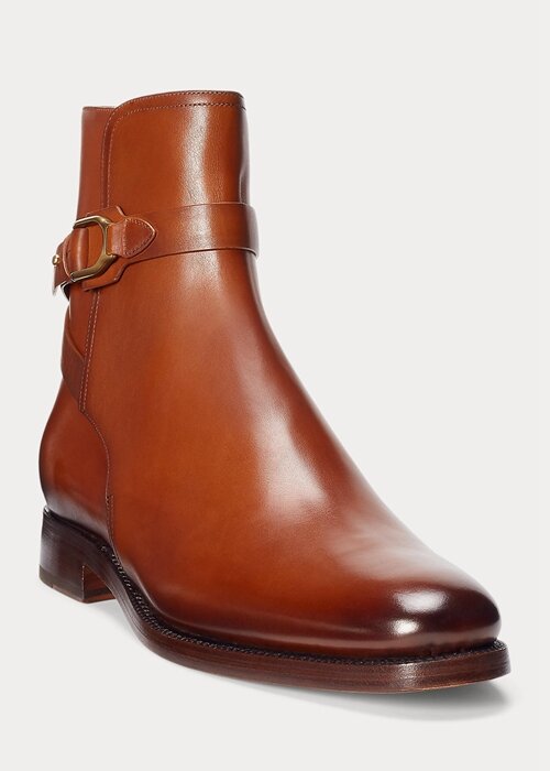 Brown Men’s Ralph Lauren Welington Burnished Calfskin Boots Brown Men’s Ralph Lauren Welington Burnished Calfskin Boots