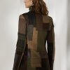 Brown / Olive Women’s Ralph Lauren Hailey Patchwork Tweed Jackets Brown / Olive Women’s Ralph Lauren Hailey Patchwork Tweed Jackets