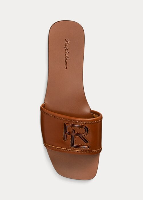 Brown Women’s Ralph Lauren Andela Burnished Calfskin Sandals Brown Women’s Ralph Lauren Andela Burnished Calfskin Sandals