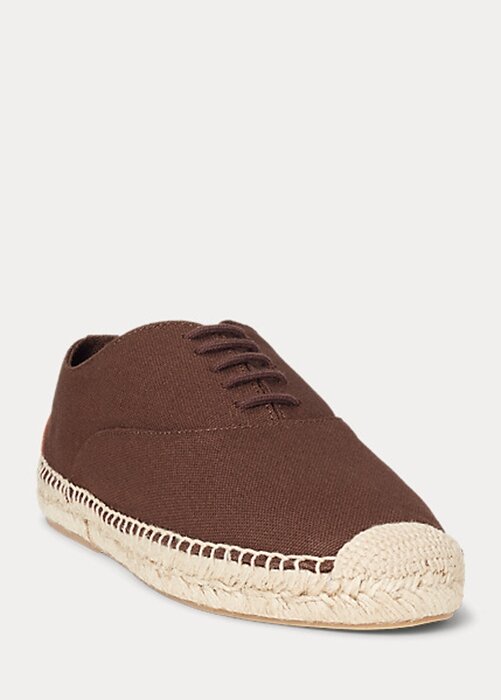 Brown Women’s Ralph Lauren Canvas Lace-Up Espadrille Brown Women’s Ralph Lauren Canvas Lace-Up Espadrille