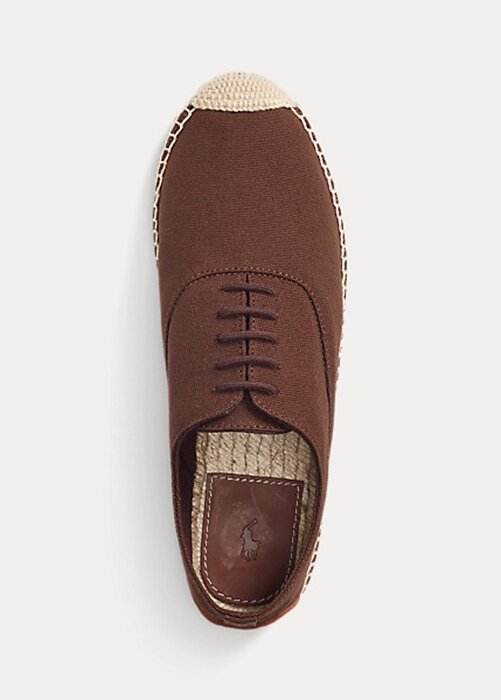 Brown Women’s Ralph Lauren Canvas Lace-Up Espadrille Brown Women’s Ralph Lauren Canvas Lace-Up Espadrille
