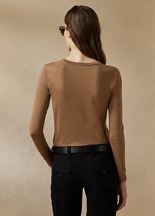 Brown Women’s Ralph Lauren Cashmere Crewneck Sweaters Brown Women’s Ralph Lauren Cashmere Crewneck Sweaters