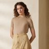 Brown Women’s Ralph Lauren Cashmere Jersey Short-Sleeve Sweaters Brown Women’s Ralph Lauren Cashmere Jersey Short-Sleeve Sweaters