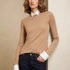 Brown Women’s Ralph Lauren Collared Cashmere Sweaters Brown Women’s Ralph Lauren Collared Cashmere Sweaters