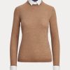 Brown Women’s Ralph Lauren Collared Cashmere Sweaters Brown Women’s Ralph Lauren Collared Cashmere Sweaters