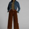 Brown Women’s Ralph Lauren Cropped Corduroy Wide-Leg Pants Brown Women’s Ralph Lauren Cropped Corduroy Wide-Leg Pants