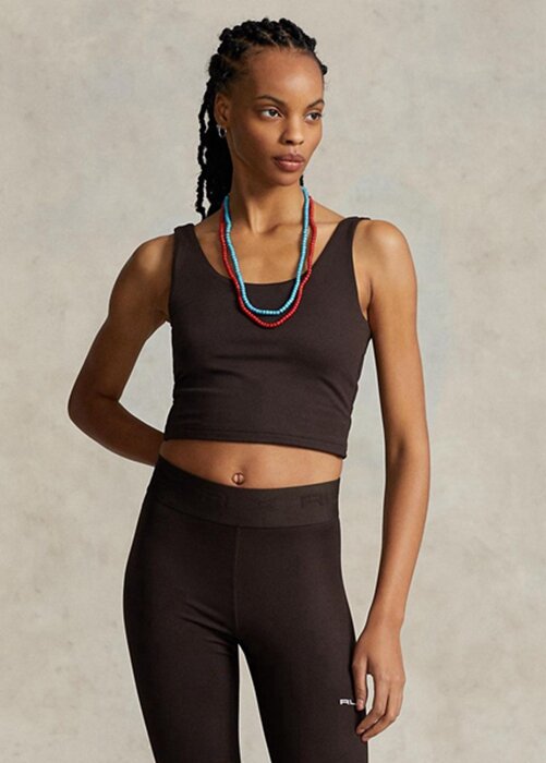 Brown Women’s Ralph Lauren Cropped Sueded Jersey Tanks Brown Women’s Ralph Lauren Cropped Sueded Jersey Tanks