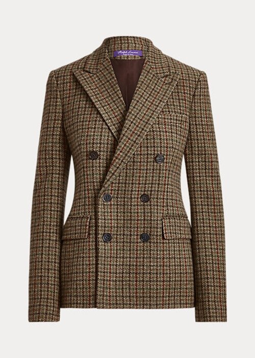 Brown Women’s Ralph Lauren Donaldson Checked Tweed Jackets Brown Women’s Ralph Lauren Donaldson Checked Tweed Jackets