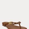 Brown Women’s Ralph Lauren Emalia Nappa Leather Flip Flops Brown Women’s Ralph Lauren Emalia Nappa Leather Flip Flops