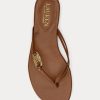 Brown Women’s Ralph Lauren Emalia Nappa Leather Flip Flops Brown Women’s Ralph Lauren Emalia Nappa Leather Flip Flops