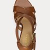 Brown Women’s Ralph Lauren Gisella Burnished Leather Heels Brown Women’s Ralph Lauren Gisella Burnished Leather Heels