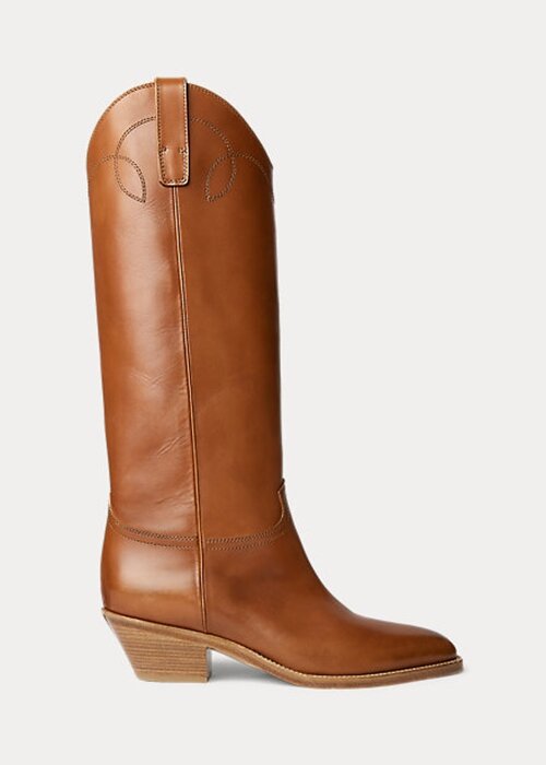 Brown Women’s Ralph Lauren Jaelynne Burnished Calfskin Tall Boots Brown Women’s Ralph Lauren Jaelynne Burnished Calfskin Tall Boots