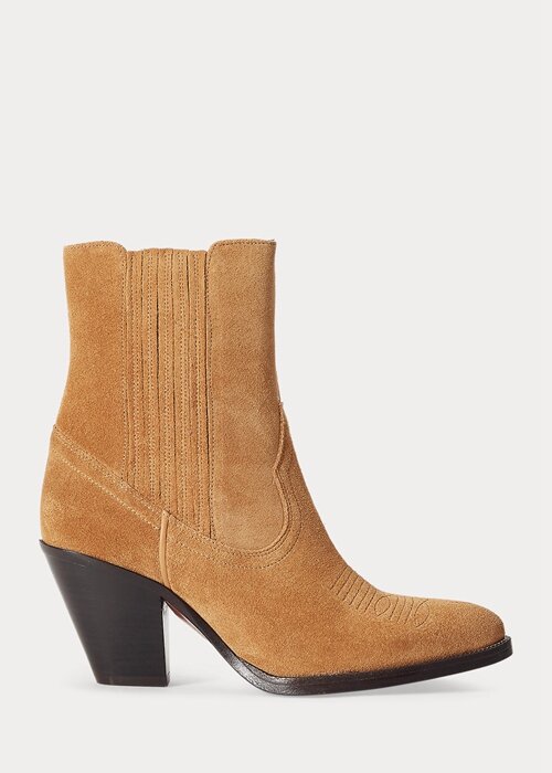Brown Women’s Ralph Lauren Lowrey Suede Cowboy Boots Brown Women’s Ralph Lauren Lowrey Suede Cowboy Boots