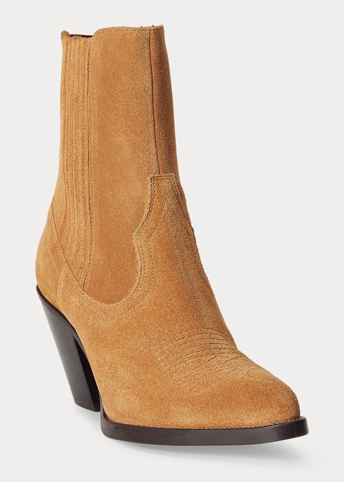 Brown Women’s Ralph Lauren Lowrey Suede Cowboy Boots Brown Women’s Ralph Lauren Lowrey Suede Cowboy Boots
