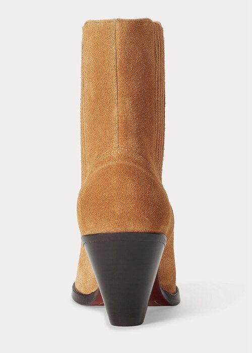 Brown Women’s Ralph Lauren Lowrey Suede Cowboy Boots Brown Women’s Ralph Lauren Lowrey Suede Cowboy Boots