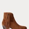 Brown Women’s Ralph Lauren Lucille Fringe-Trim Suedeie Boots Brown Women’s Ralph Lauren Lucille Fringe-Trim Suedeie Boots