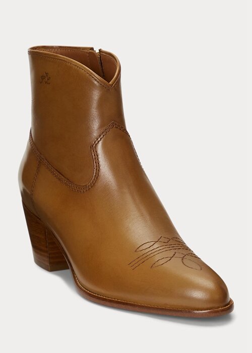 Brown Women’s Ralph Lauren Lucille Leather Boots Brown Women’s Ralph Lauren Lucille Leather Boots