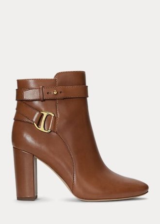 Brown Women’s Ralph Lauren Madelyn Burnished Leatherie Boots Brown Women’s Ralph Lauren Madelyn Burnished Leatherie Boots