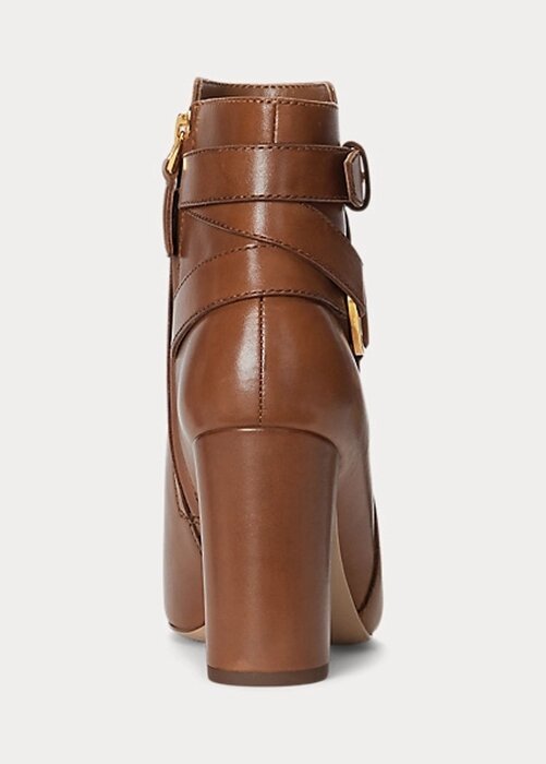 Brown Women’s Ralph Lauren Madelyn Burnished Leatherie Boots Brown Women’s Ralph Lauren Madelyn Burnished Leatherie Boots