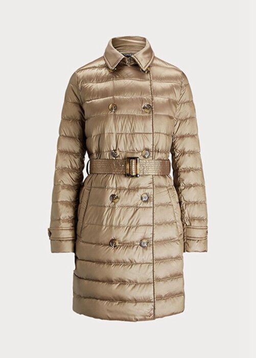 Brown Women’s Ralph Lauren Metallic Quilted Down Coats Brown Women’s Ralph Lauren Metallic Quilted Down Coats